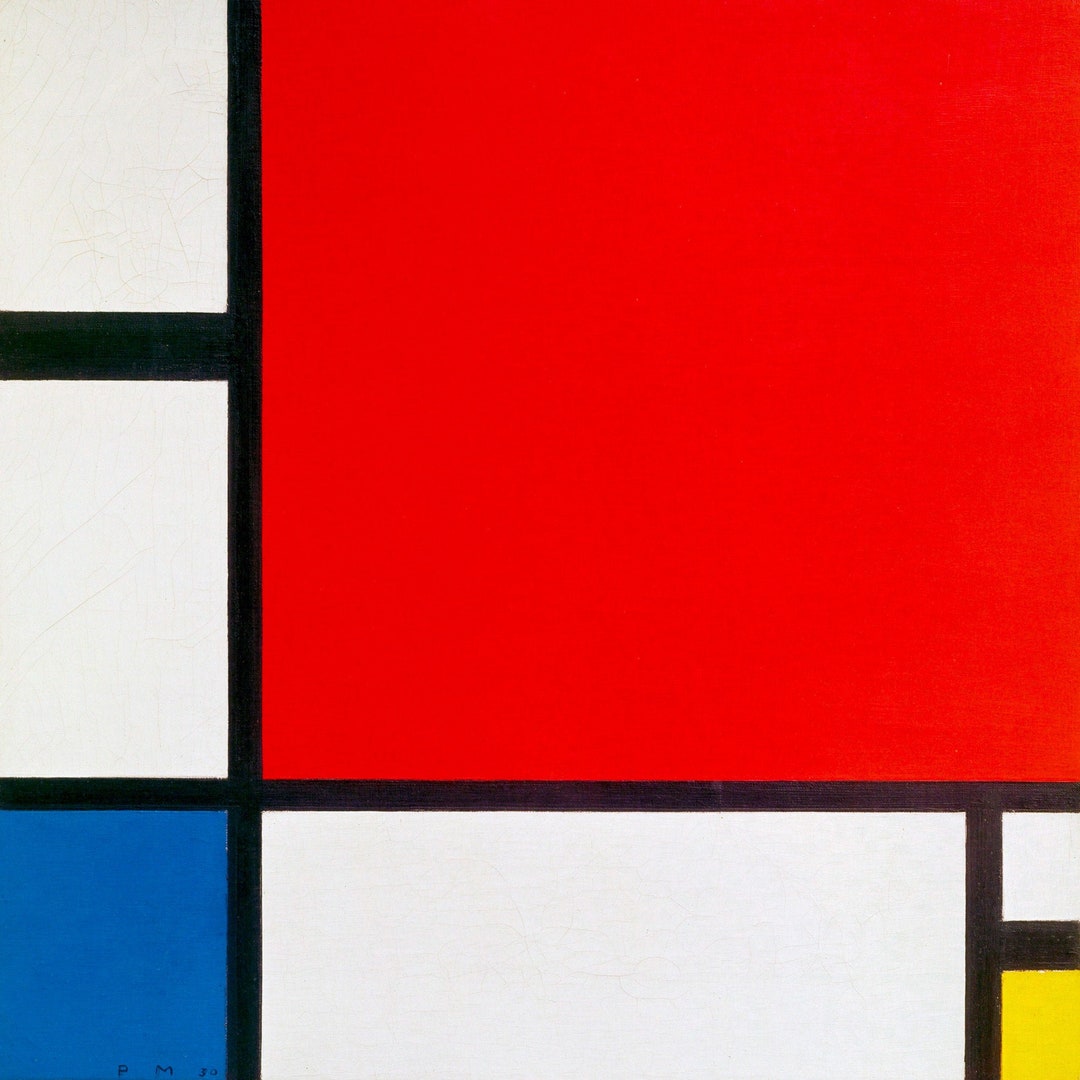 Piet Mondrian Composition II in Red Blue and Yellow 1930 - Etsy