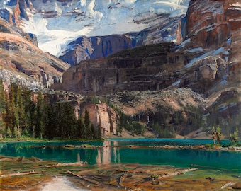 John Singer Sargent, Lake O'Hara, 1916 | Art Print | Canvas Print | Fine Art Poster | Art Reproduction | Archival Giclee | Gift Wrapped