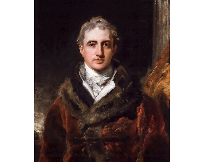Thomas Lawrence, Lord Castlereagh Marquess of Londonderry, 1809 | Art Print | Canvas Print | Fine Art Poster | Art Reproduction | Archival