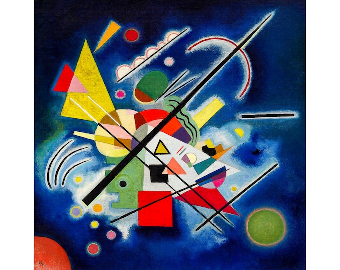 Wassily Kandinski, Blue Painting, 1924 | Art Print | Canvas Print | Fine Art Poster | Art Reproduction | Archival Giclee | Gift Wrapped