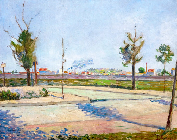 Paul Signac, Route de Gennevilliers, 1883 | Art Print | Canvas Print | Fine Art Poster | Art Reproduction | Archival Giclee | Gift Wrapped