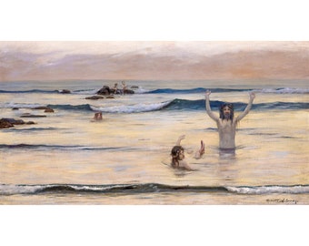 Rupert Bunny, Tritons, 1890 | Art Print | Canvas Print | Fine Art Poster | Art Reproduction | Archival Giclee | Gift Wrapped