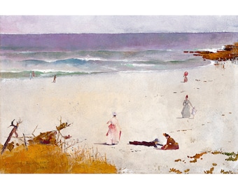 Charles Conder, Bronte Beach, 1888 | Art Print | Canvas Print | Fine Art Poster | Art Reproduction | Archival Giclee | Gift Wrapped