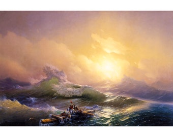 Ivan Aivazovsky, The Ninth Wave, 1850 | Art Print | Canvas Print | Fine Art Poster | Art Reproduction | Archival Giclee | Gift Wrapped