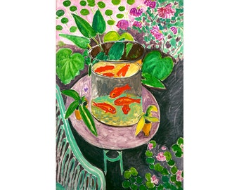 Henri Matisse, The Goldfish, 1912 | Art Print | Canvas Print | Fine Art Poster | Art Reproduction | Archival Giclee | Gift Wrapped