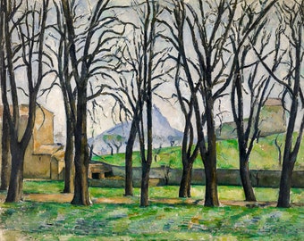 Paul Cézanne, Chestnut Trees at Jas de Bouffan, 1891 | Art Print | Canvas Print | Fine Art Poster | Art Reproduction | Archival Giclee