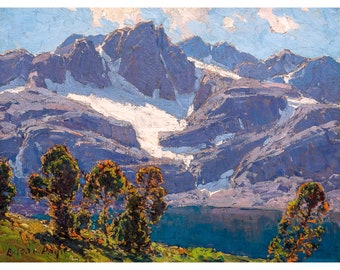 Edgar Alwin Payne, High Sierra, 1921 | Art Print | Canvas Print | Fine Art Poster | Art Reproduction | Archival Giclee | Gift Wrapped