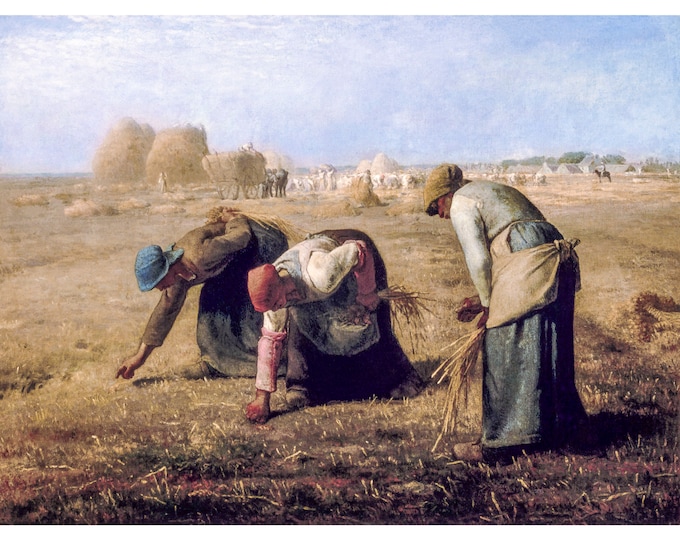 Jean-François Millet, Gleaners, 1857 | Art Print | Canvas Print | Fine Art Poster | Art Reproduction | Archival Giclee | Gift Wrapped