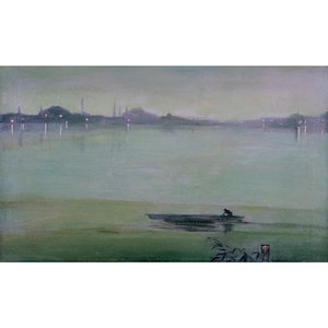 James Whistler, Thams Nocturne, 1878 | Art Print | Canvas Print | Fine Art Poster | Art Reproduction | Archival Giclee | Gift Wrapped