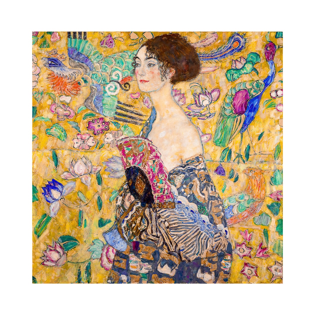 Gustav Klimt, Lady With Fan, 1918 | Art Print | Canvas Print | Fine Art ...