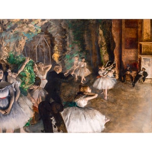 Edgar Degas, The Rehearsal of the Ballet Onstage, 1874 | Art Print | Canvas Print | Fine Art Poster | Art Reproduction | Archival Giclee