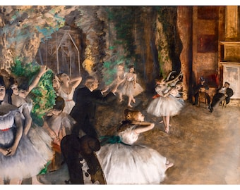 Edgar Degas, The Rehearsal of the Ballet Onstage, 1874 | Art Print | Canvas Print | Fine Art Poster | Art Reproduction | Archival Giclee