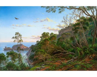 Eugene von Guerard, Tea Trees near Cape Schanck, Victoria, 1865 | Art Print | Canvas Print | Fine Art Poster | Art Reproduction | Archival