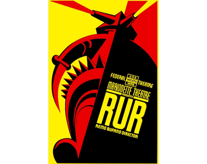 Rur, Remo Bufano, Marionette Theatre Poster | Art Print | Canvas Print | Fine Art Poster | Art Reproduction | Archival Giclee | Gift Wrapped