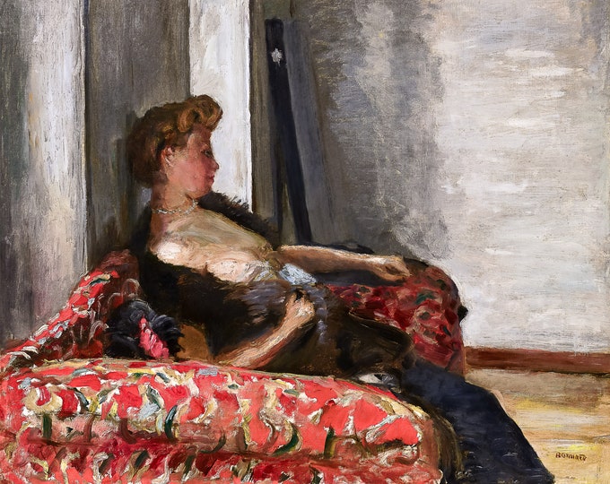 Pierre Bonnard, Portrait of a Woman, Portrait de femme, 1910 | Print | Canvas Print | Fine Art Poster | Art Reproduction | Archival Giclee