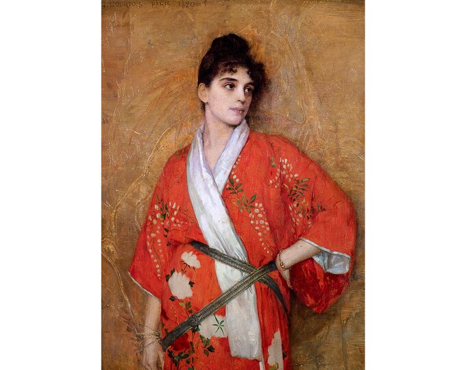 Gustave Courtois, Study, 1890 | Art Print | Canvas Print | Fine Art Poster | Art Reproduction | Archival Giclee | Gift Wrapped