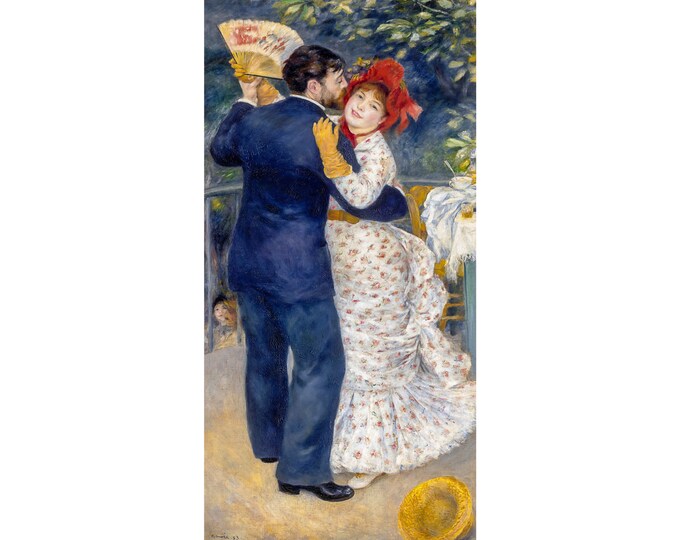 Renoir, Dance in the Country, 1883 | Art Print | Canvas Print | Fine Art Poster | Art Reproduction | Archival Giclee | Gift Wrapped