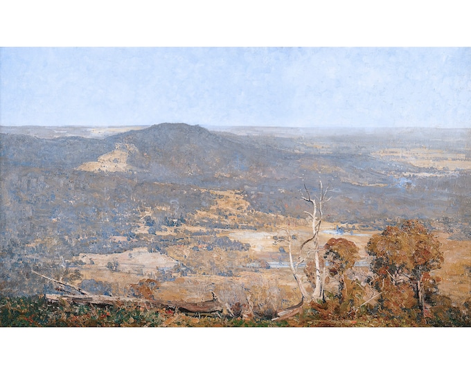 Arthur Streeton, Australia Felix, 1907 | Art Print | Canvas Print | Fine Art Poster | Art Reproduction | Archival Giclee | Gift Wrapped