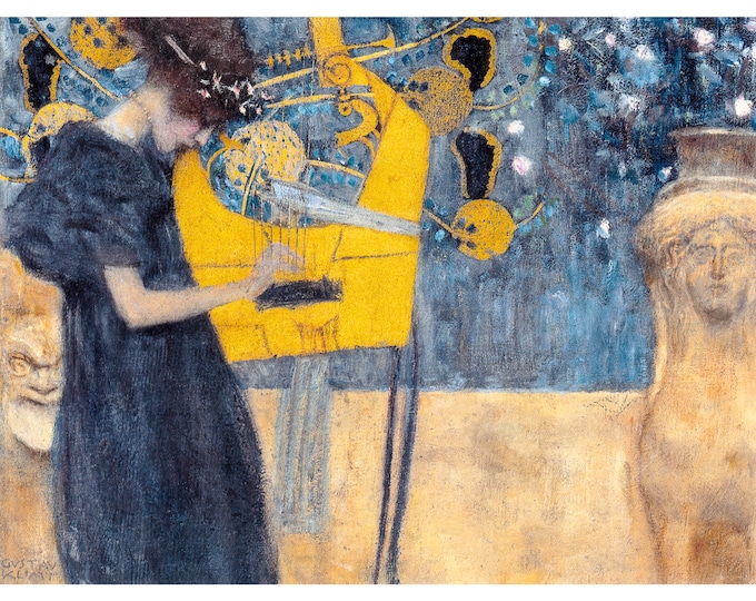 Gustav Klimt, Musik I, Music 1, 1895 | Art Print | Canvas Print | Fine Art Poster | Art Reproduction | Archival Giclee | Gift Wrapped