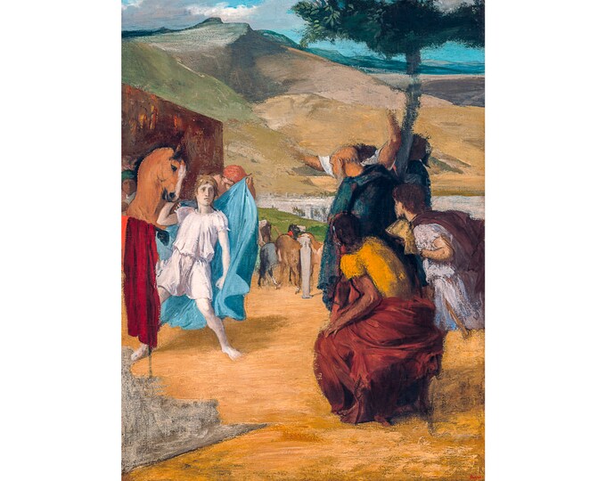 Edgar Degas, Alexander and Bucephalus, 1862 | Art Print | Canvas Print | Fine Art Poster | Art Reproduction | Archival Giclee | Gift Wrapped