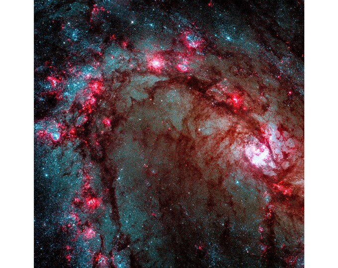Southern Pinwheel Galaxy, NASA Space Art | Art Print | Canvas Print | Fine Art Poster | Art Reproduction | Archival Giclee | Gift Wrapped