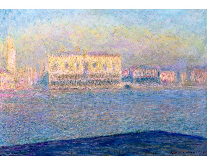 Claude Monet, The Doge's Palace Seen from San Giorgio Maggiore, 1908 | Art Print | Canvas Print | Fine Art Poster | Art Reproduction