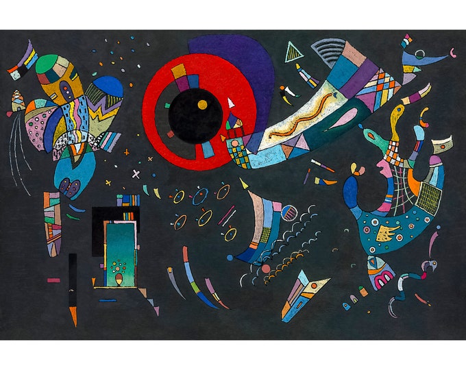 Wassily Kandinsky, Esquisse pour Autour du cercle, 1940 | Art Print | Canvas Print | Fine Art Poster | Art Reproduction | Archival Giclee