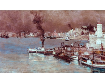 Tom Roberts, An Autumn Morning, Milson's Point, Sydney, 1888 | Art Print | Canvas Print | Fine Art Poster | Art Reproduction | Archival