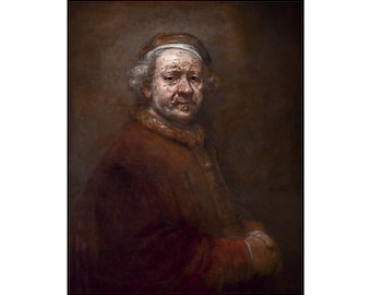 Rembrandt, Self Portrait at the Age of 63, 1669 | Art Print | Canvas Print | Fine Art Poster | Art Reproduction | Archival Giclee | Gift