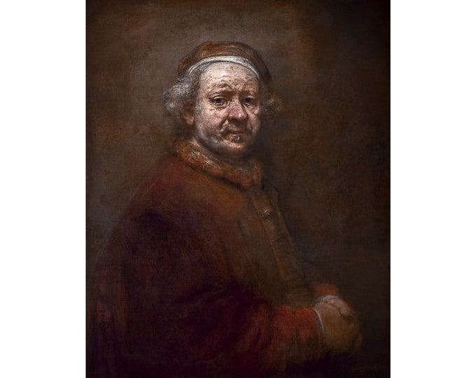Rembrandt, Self Portrait at the Age of 63, 1669 | Art Print | Canvas Print | Fine Art Poster | Art Reproduction | Archival Giclee | Gift