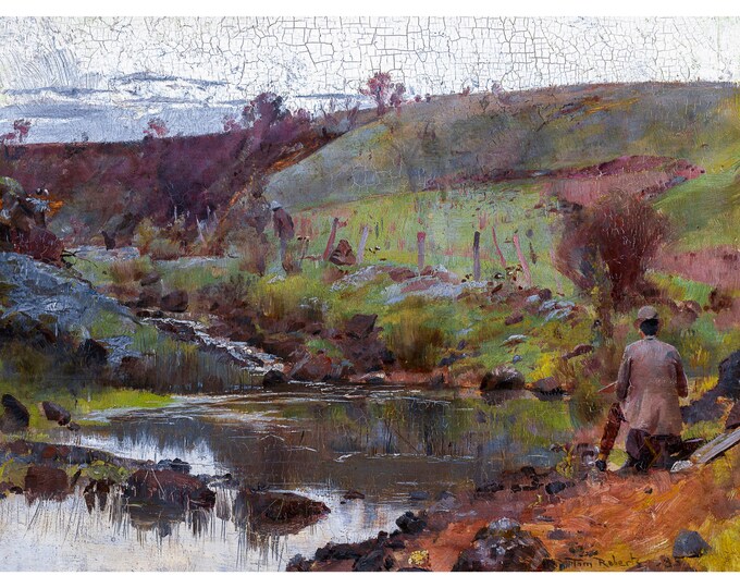 Tom Roberts, A Quiet Day on Darebin Creek, 1885 | Art Print | Canvas Print | Fine Art Poster | Art Reproduction | Archival Giclee | Gift