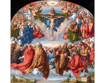 Albrecht Dürer, Adoration of the Trinity, 1511 | Art Print | Canvas Print | Fine Art Poster | Art Reproduction | Archival Giclee | Gift Wrap