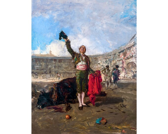 Marià Fortuny, The Bullfighter's Salute, 1869 | Art Print | Canvas Print | Fine Art Poster | Art Reproduction | Archival Giclee | Gift Wrap
