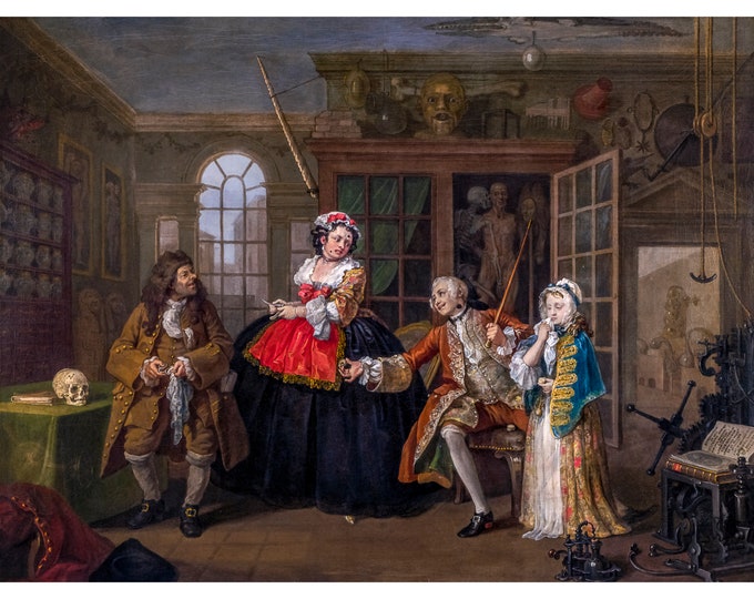 William Hogarth, Marriage à-la-mode: 3. The Inspection, 1745 | Art Print | Canvas Print | Fine Art Poster | Art Reproduction | Archival