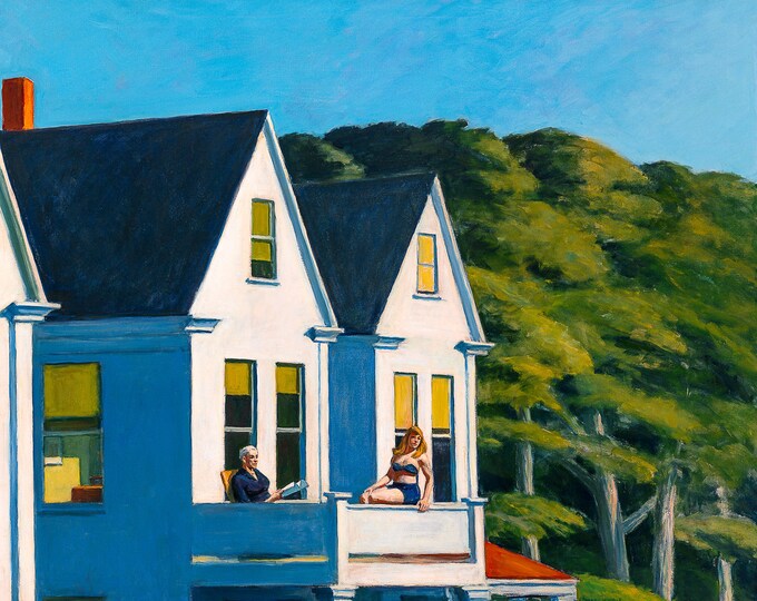 Edward Hopper, Second Story Sunlight, 1960 | Art Print | Canvas Print | Fine Art Poster | Art Reproduction | Archival Giclee | Gift Wrapped