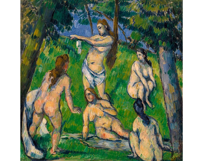Paul Cézanne, Five Bathers, 1878 | Art Print | Canvas Print | Fine Art Poster | Art Reproduction | Archival Giclee | Gift Wrapped