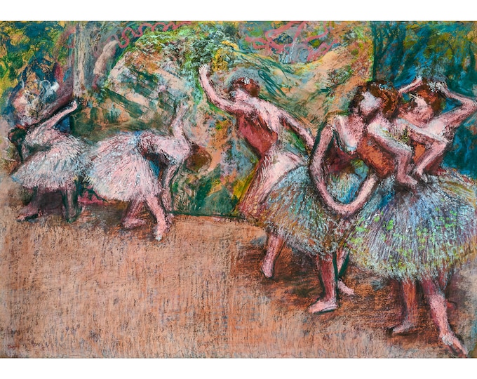 Edgar Degas, Ballet Scene, 1907 | Art Print | Canvas Print | Fine Art Poster | Art Reproduction | Archival Giclee | Gift Wrapped