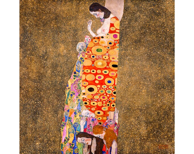 Gustav Klimt, Hope II, 1908 | Art Print | Canvas Print | Fine Art Poster | Art Reproduction | Archival Giclee | Gift Wrapped