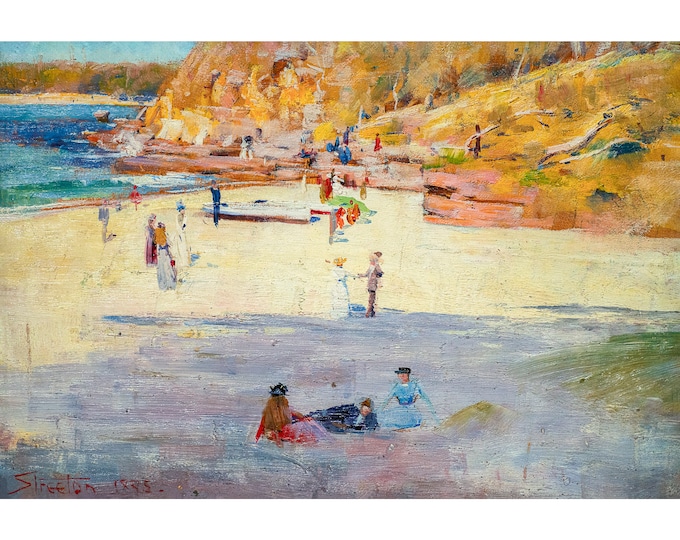 Arthur Streeton, Manly Beach, 1895 | Art Print | Canvas Print | Fine Art Poster | Art Reproduction | Archival Giclee | Gift Wrapped