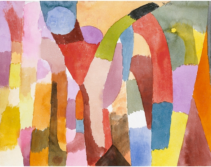 Paul Klee, Movement of Vaulted Chambers, 1915 | Art Print | Canvas Print | Fine Art Poster | Art Reproduction | Archival Giclee | Gift Wrap