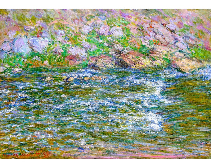 Claude Monet, Rapids on the Petite Creuse at Fresselines, 1889 | Art Print | Canvas Print | Fine Art Poster | Art Reproduction | Archival