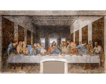 Leonardo da Vinci, The Last Supper, 1498 | Art Print | Canvas Print | Fine Art Poster | Art Reproduction | Archival Giclee | Gift Wrapped