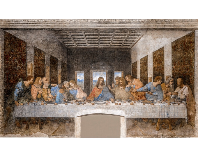 Leonardo da Vinci, The Last Supper, 1498 | Art Print | Canvas Print | Fine Art Poster | Art Reproduction | Archival Giclee | Gift Wrapped