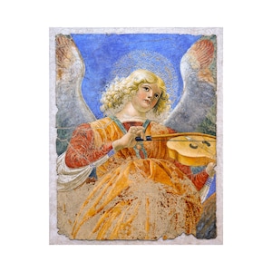 Vatican Fresco, Angel Playing a Violin, Melloso da Forli, 1480 | Art Print | Canvas Print | Fine Art Poster | Art Reproduction | Archival