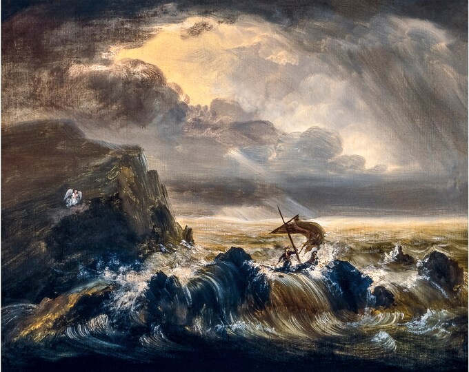 Thomas Cole, The Voyage of Life Manhood, 1839 | Art Print | Canvas Print | Fine Art Poster | Art Reproduction | Archival Giclee | Gift Wrap