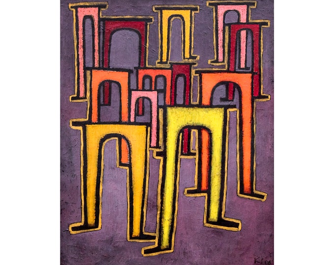 Paul Klee, Revolution of the Viaduct, 1937 | Art Print | Canvas Print | Fine Art Poster | Art Reproduction | Archival Giclee | Gift Wrapped