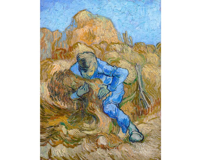Van Gogh, The Sheaf-Binder (after Millet), 1889 | Art Print | Canvas Print | Fine Art Poster | Art Reproduction | Archival Giclee | Gift