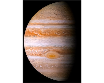 Jupiter from Cassini Probe, NASA Space Art | Art Print | Canvas Print | Fine Art Poster | Art Reproduction | Archival Giclee | Gift Wrapped