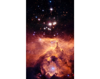 Emission Nebula in Sagittarius, NASA Space Art | Art Print | Canvas Print | Fine Art Poster | Art Reproduction | Archival Giclee | Gift Wrap