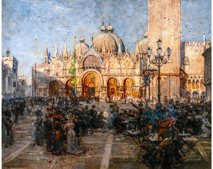 Arthur Streeton, St Mark’s, Venice, 1908 | Art Print | Canvas Print | Fine Art Poster | Art Reproduction | Archival Giclee | Gift Wrapped